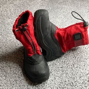 LAND’s END 12 red snow winter boots water resistant outdoor unisex kids
